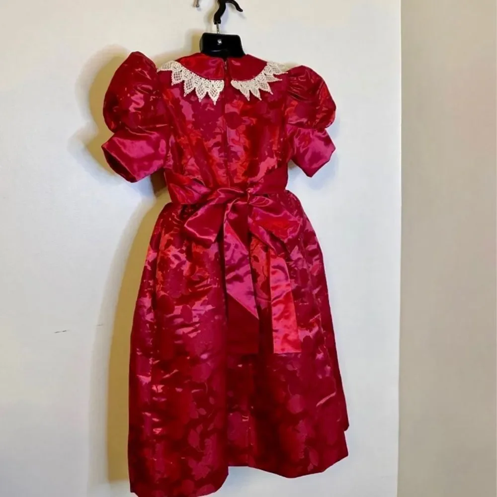 Vintage 1990s Jayne‎ Copeland Floral Brocade Holiday Dress